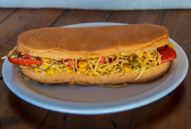 Tradicional Cachorro-quente na chapa