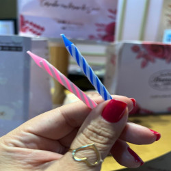 Vela para mini cake e Box (AZUL OU ROSA)
