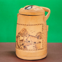 Garrafa plástica revestida couro 2,5L