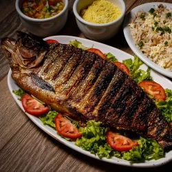 Matrinxã Brasil recheada com verduras