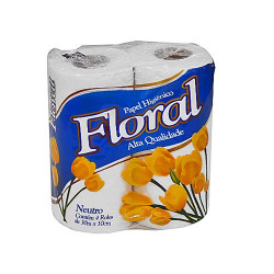 Papel Higienico Floral Neutro C/16
