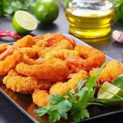 Camarão à milanesa