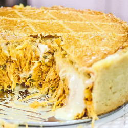 Torta de frango com requeijão