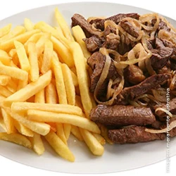 Filé com fritas