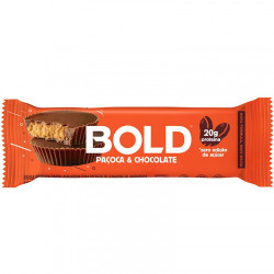 Barrinha de proteína Bold:sabor Paçoca e chocolate