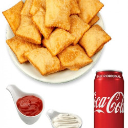 Pastel de Queijo e presunto c/ Coca - Cola