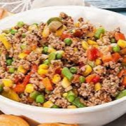 Carne Moída com legumes