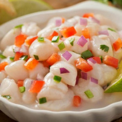 Ceviche de peixe branco