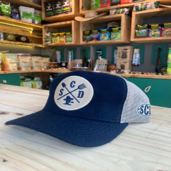 Boné sacudido trucker azul